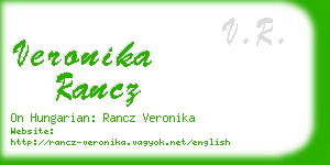 veronika rancz business card